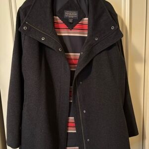Pendleton Women's Charcoal Car Coat XXL
